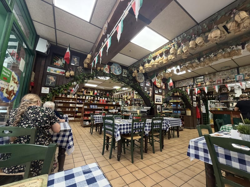 Surrounded by Italian flags, photos of Vespa scooters and the smell of coffee, if I’d closed my eyes I could’ve easily been sitting down a sidestreet in Naples