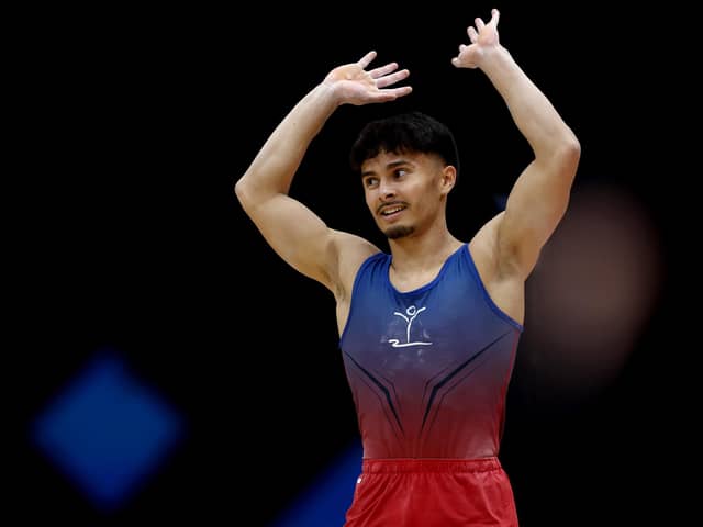 Gold-medal winning gymnast Jake Jarman. Photo by Naomi Baker/Getty Images