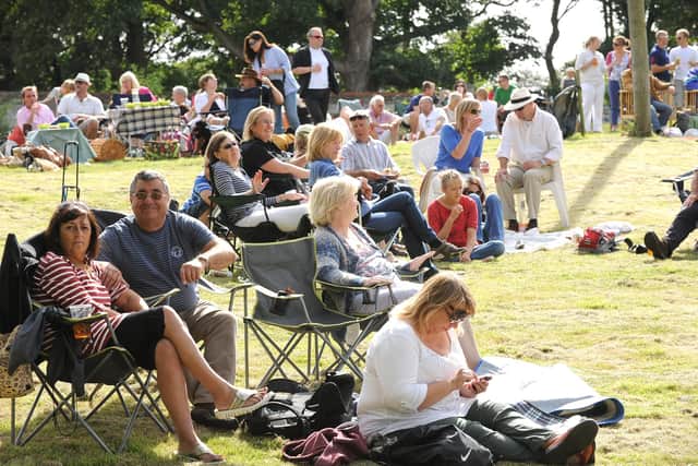 Music lovers at the Water Newton Folk Festival, held on the village green