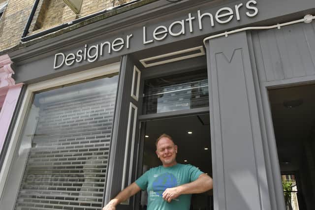 Joel Lewis shutting up shop at Designer Leathers in Queen Street, Peterborough, for the final time after 36 years.