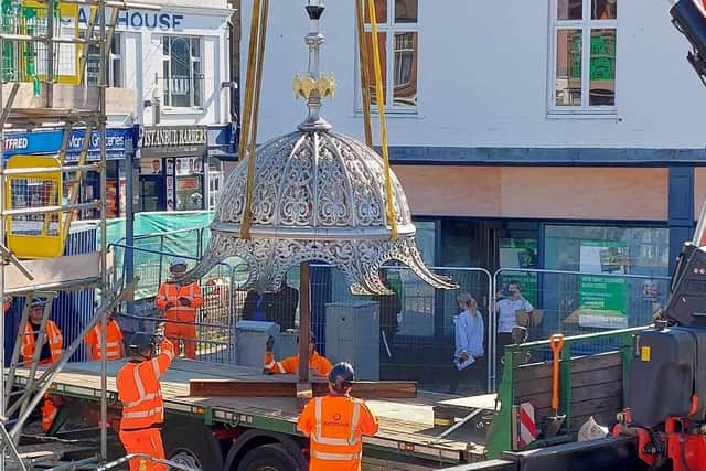 March's Coronation Fountain is being moved from between two lanes of traffic on Broad Street to the pavement to make way for a new roundabout