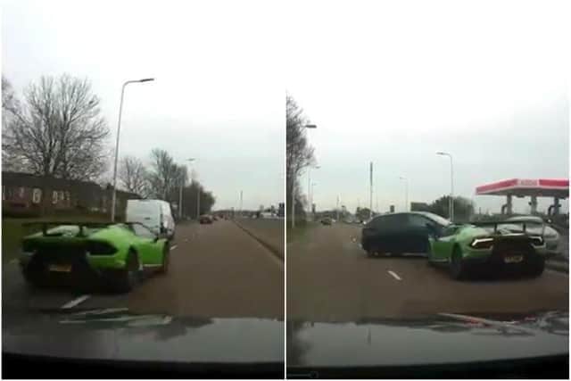 The moment of the crash