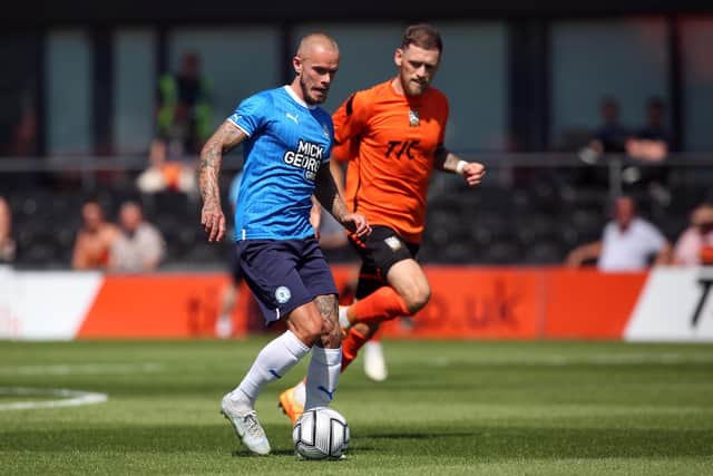Joe Ward in action for Posh against Barnet at the weekend. Joe Dent/theposh.com