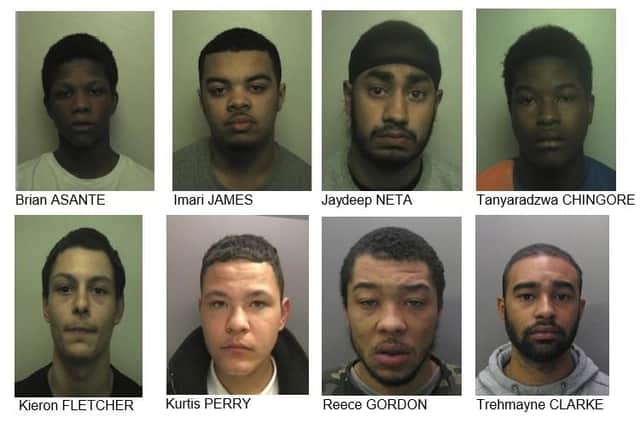 The jailed gang members