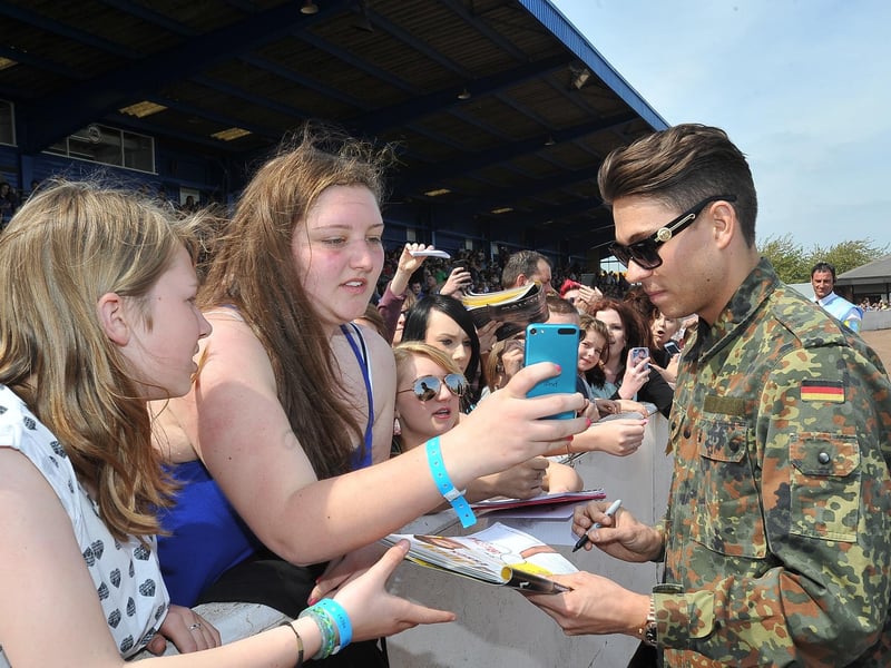 Truckfest 2014 at the east of England Showground.TV star Joey Essex meets the crowds.