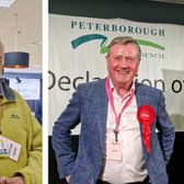 Lib Dems leader Christian Hogg and Labour leader Dennis Jones at Peterborough election count