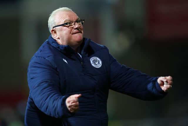 Stevenage manager Steve Evans. (Photo by Dan Istitene/Getty Images).