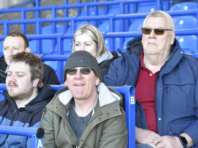 Peterborough United fans are pictured enjoying another home win.
