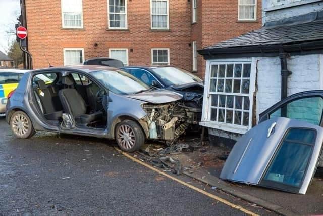 The aftermath of the incident at the White Horse in Spalding. Photo: Stephen Daniels.