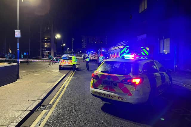 City Road was cordoned off on 30 May, in Peterborough city centre. Photo: Adam Barker.