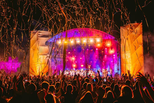 ​The spectacular laser and light show at Classic Ibiza