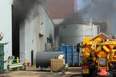 The fire at the Peterborough recycling centre