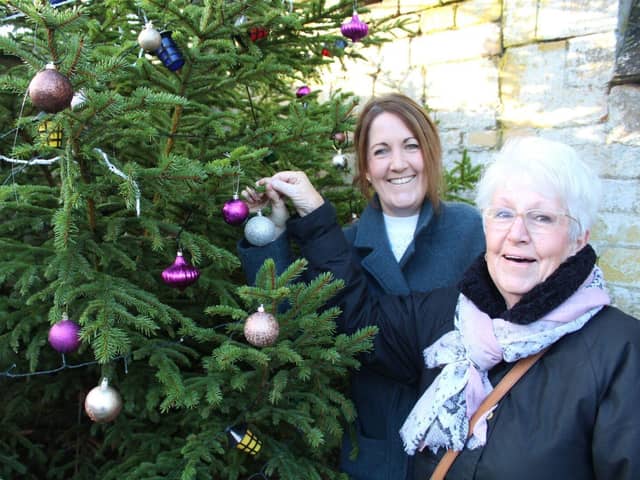 Zoe and her mum Gillian who has donated the tree in memory of her husband Brian 