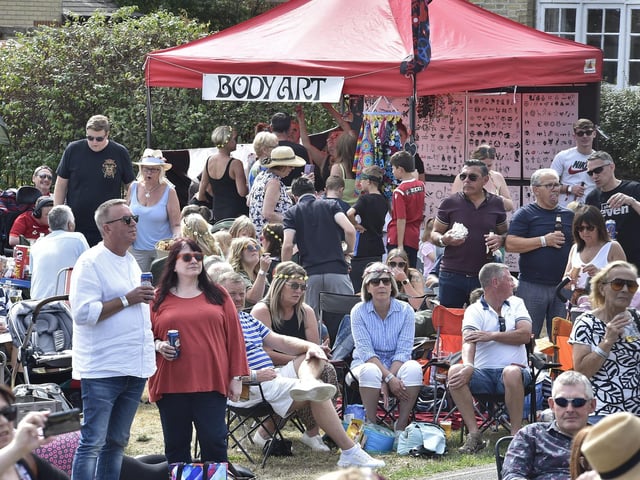 Crowds enjoy the event at Bedford Hall.