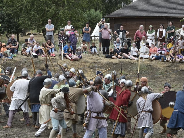 Battle of Assandun 1016 re-enactment at Flag Fen.