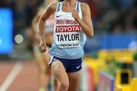 Charlotte Taylor running for England in the 2017 World Championships. Photo: PA.