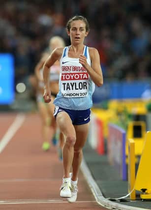 Charlotte Taylor running for England in the 2017 World Championships. Photo: PA.