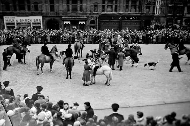 The Fitzwilliam Hunt took place from Cathedral Square in Peterborough