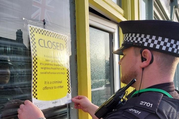 Police during the operation