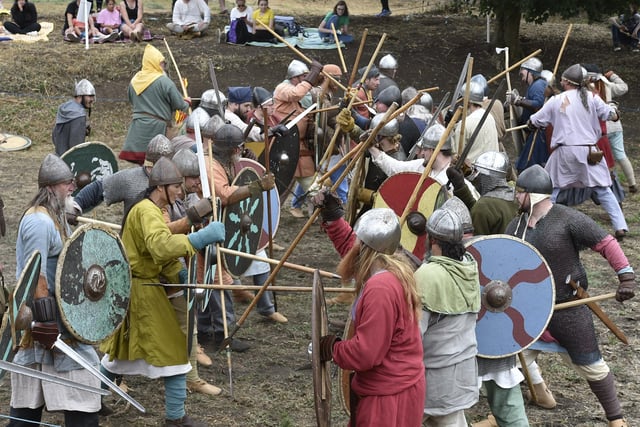 Battle of Assandun 1016 re-enactment at Flag Fen.