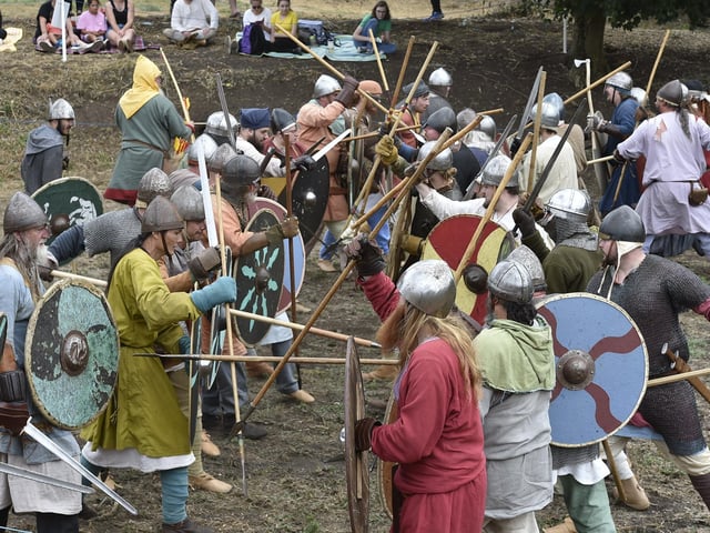 Battle of Assandun 1016 re-enactment at Flag Fen.