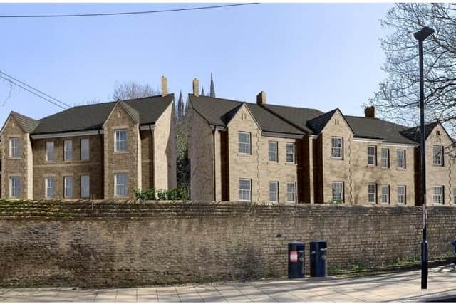 A CGI image of the proposed new homes.