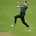 Bourne and Glamorgan seamer Ray Toole in action. Photo Kerry Marshall/Getty Images.