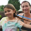 Imogen Dance, 7, with mum Jade-Alice Neal at Paston.
