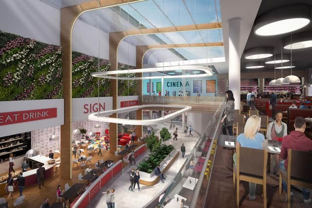 This image shows how the proposed extension should appear inside the Queensgate shopping centre.