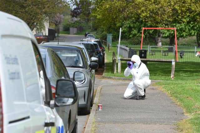 Police at the scene