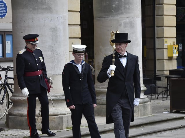 The Procession led by Mayor's attendant Ian Smith