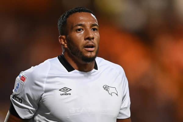 Nathaniel Mendez-Laing of Derby County. (Photo by Michael Regan/Getty Images)