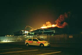 The fire at Ideal World in Peterborough in 2001.