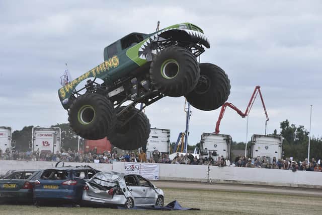  Truckfest 2021 at the East of England Arena.   Swamp Thing monster truck