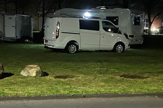 The travellers have set up at Lynch Wood