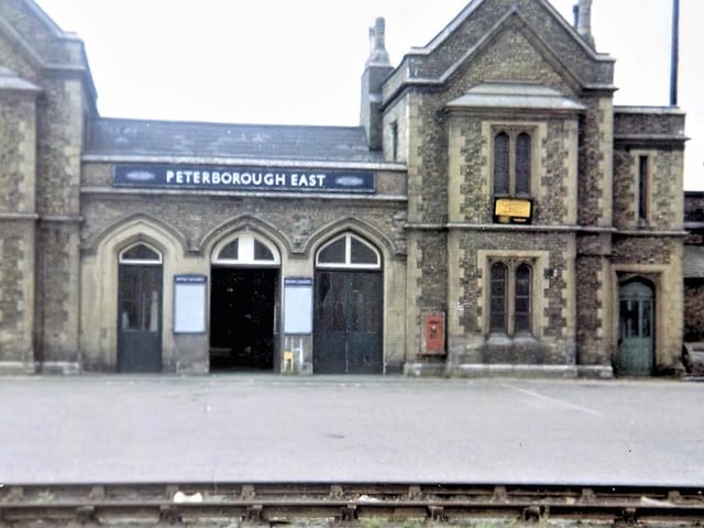 Peterborough East railway station pictured in 1964, two years before it closed to passenger traffic.