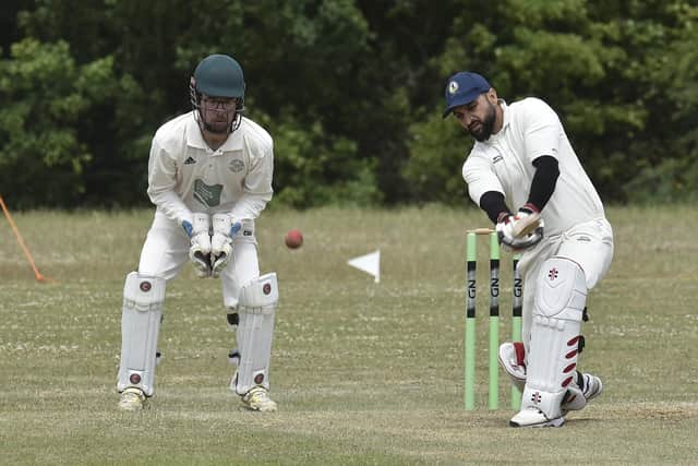 Werrington batsman Aurangzaib Tahir batting against Market Deeping. Photo: David Lowndes.