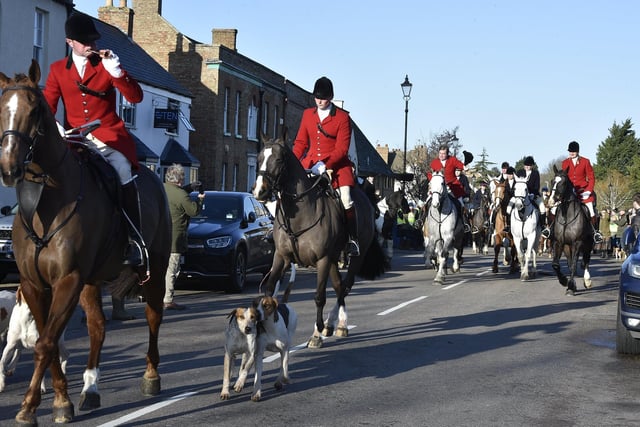 Some of the riders at the Fitzwilliam Hunt Boxing Day meet at Stilton