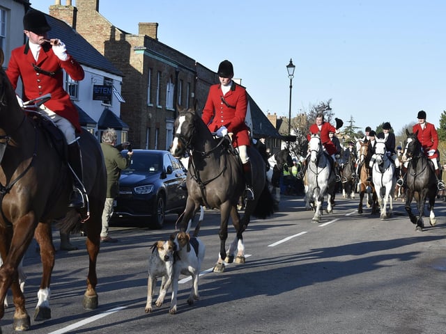 Some of the riders at the Fitzwilliam Hunt Boxing Day meet at Stilton