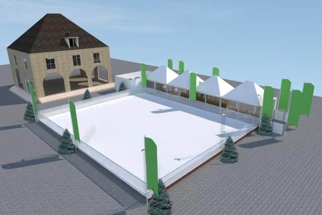A CGI image of how the rink is expected to look.