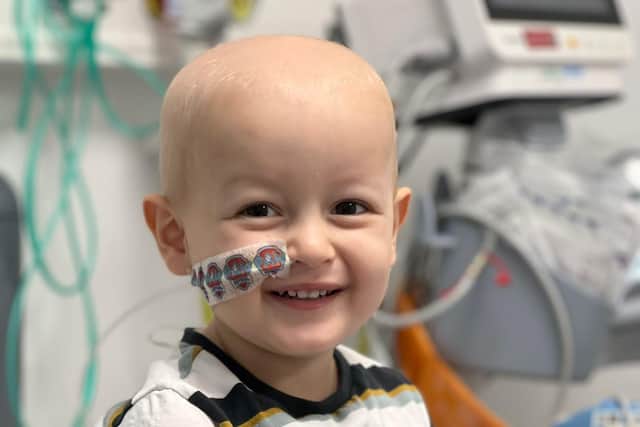 Tot, Thomas, who is now almost 3, is on the mend after falling poorly in May 2022.