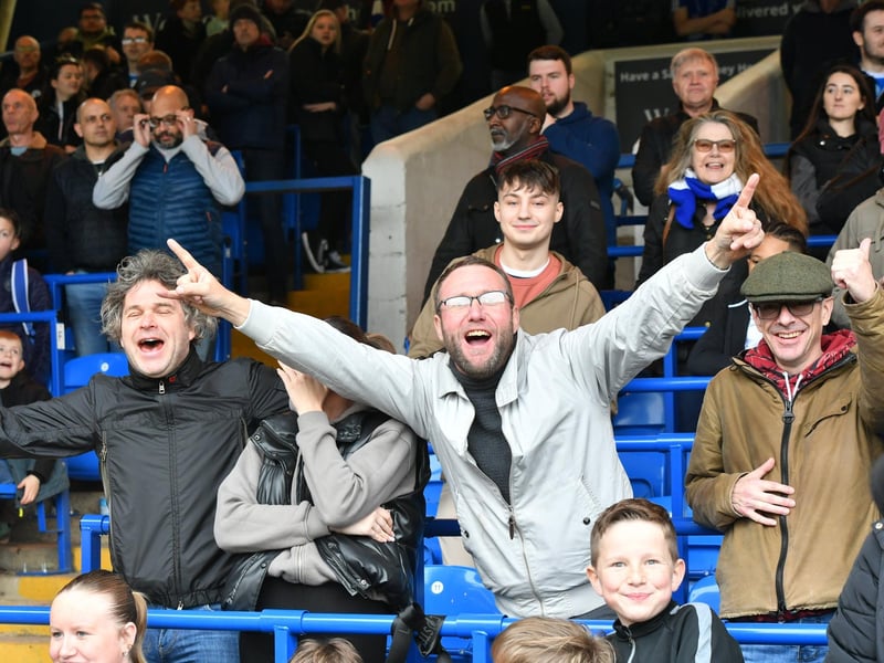 Fans watch on as Peterborough United are beaten by Portsmouth.