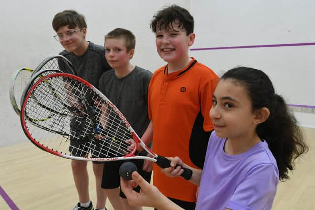 City of Peterborough players at the Cambs Junior Championships, from left, Daniel West, Josh West, Josh Fillmore and Judi Alswaifi. Photo David Lowndes.