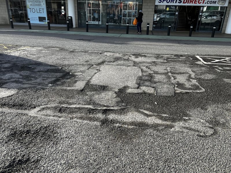 Potholes at the Bretton Centre.
