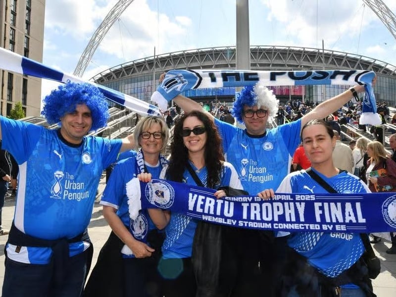 Posh fans creating memories on Wembley Way