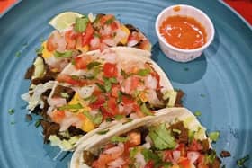 5/5 Google rating. A recent customer said: "Great find, tucked away in Godric Square, lovely friendly welcome and great fun. Really tasty Mexican Street food but even better, it's all plant based and cooked in house."