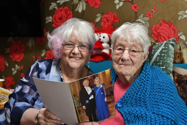 Olga Vaitkevicius celebrating her 100th birthday with daughter Janie Bingham at their home in Eastfield, Peterborough