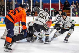Action from Phantoms v MK Lightning in the National League Cup semi-final. Photo: SBD Photography.