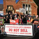 Protest against the possible closure of Eye Youth Club and Library.