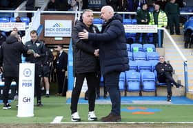 Peterborough United boss Darren Ferguson and Fleetwood Town manager Charlie Adam meet ahead of kick-off.